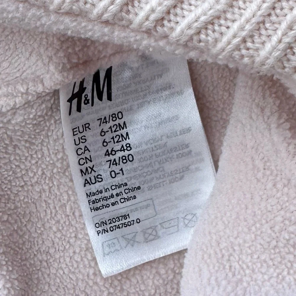 H&M Pink Knit Pom-Pom Hat